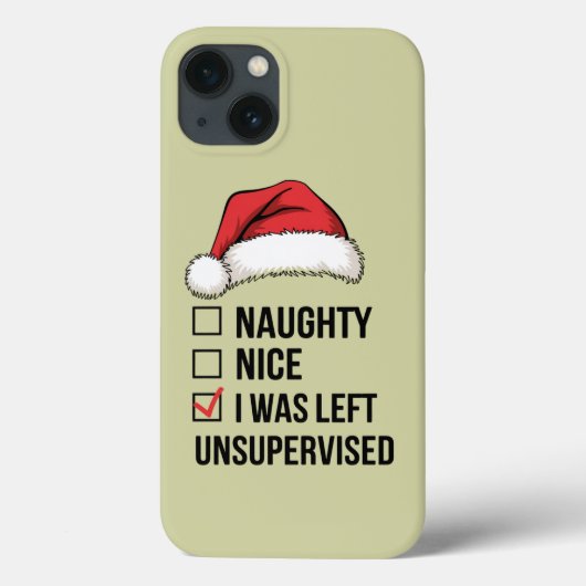 Stoute leuke lijst Ik werd zonder toezicht Xmas ge Case-Mate iPhone Case (Achterkant)