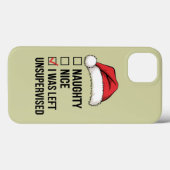 Stoute leuke lijst Ik werd zonder toezicht Xmas ge Case-Mate iPhone Case (Achterkant (horizontaal))