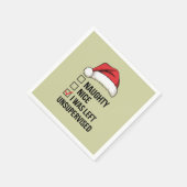Stoute leuke lijst Ik werd zonder toezicht Xmas ge Servet (Hoek)