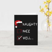 Stoute Leuke Lijst Nou Grappige Xmas Mannen Vrouwe Kaart (Gele Bloem)