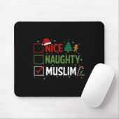 Stoute Leuke Moslim Kerst Pyjama Kerstman Muismat (Met muis)