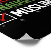 Stoute Leuke Moslim Kerst Pyjama Kerstman Poster (Hoek)