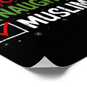 Stoute Leuke Moslim Kerst Pyjama Kerstman Poster (Hoek)