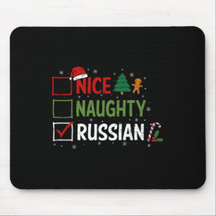Stoute Leuke Russische Kerstpyjama Kerstman Muismat