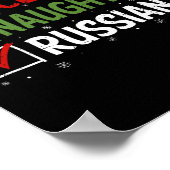 Stoute Leuke Russische Kerstpyjama Kerstman Poster (Hoek)