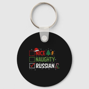 Stoute Leuke Russische Kerstpyjama Kerstman Sleutelhanger
