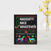 Stoute Leuke Wat dan ook, Cool Kerst Grappige quot Kaart (Gele Bloem)