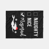 Stoute Leuke Zeemeermin Funny Zeemeermin Kerstmis Fleece Deken (Voorkant (Horizontaal))