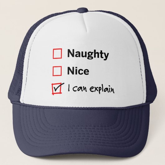 Stoute Lijst Excuses Trucker Pet (Voorkant)