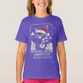 "Stoute Lijst" Grumpy Cat Kerstbrouwsel. T-shirt (Voorkant)