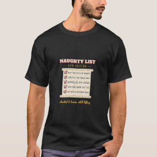 Stoute Lijst Gym Editie Grappige Kerstmis T-shirt
