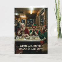 Stoute Lijst Kerstmannen Elfen Diner Donkere Humor