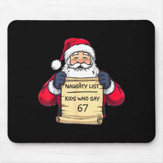 Stoute Lijst Kinderen Die 67 Grappige Meme Kerstmi Muismat (Voorkant)