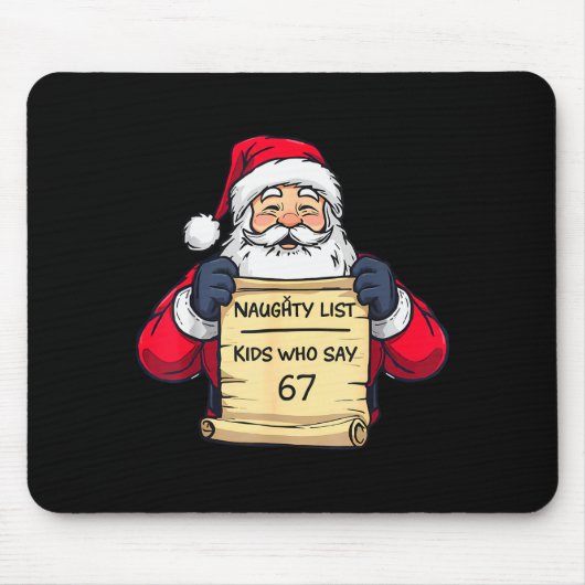 Stoute Lijst Kinderen Die 67 Grappige Meme Kerstmi Muismat (Voorkant)