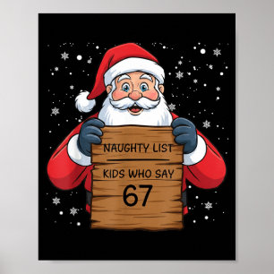 Stoute Lijst Kinderen Die 67 Kerstmis Zes Zeven S Poster