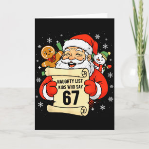 Stoute Lijst Kinderen Die 67 Kerstmis Zes Zeven Z Kaart
