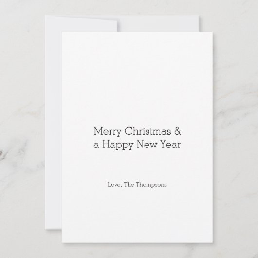 Stoute lijst? Nooit van gehoord grapje foto Feestdagenkaart (Achterkant)