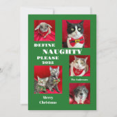 Stoute lijst Pet Photo Christmas Flat Kaart (Voorkant)