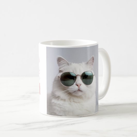 Stoute Lijst Schattigee Kattenfoto Kerst Koffiemok (Voorkant rechts)