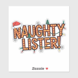 Stoute Lister! Hollywood Marquee kerstverlichting Sticker