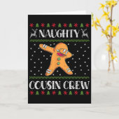 Stoute Neef Crew Matching Kerstmis Dabbing Koek Kaart (Gele Bloem)