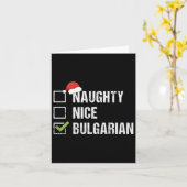 Stoute Nette Bulgaarse Kerstman Hoed Kerstcadeau  Kaart (Gele Bloem)