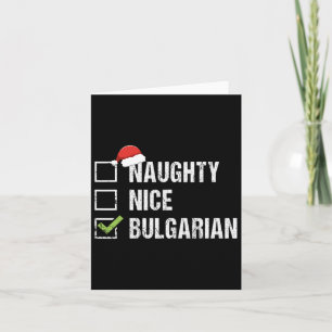 Stoute Nette Bulgaarse Kerstman Hoed Kerstcadeau  Kaart