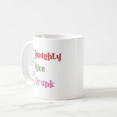 Stoute Nette Dronken Grappige Kerstmug Koffiemok (Voorkant links)