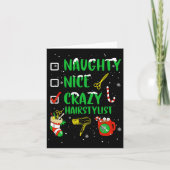 Stoute Nette Gekke Kapsalon Kapper Grappig X Kaart (Voorkant)