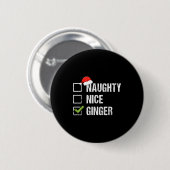 Stoute Nette Gember Roodharige Kerstman Hoed Iers Ronde Button 5,7 Cm (Voorkant /achterkant)