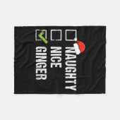 Stoute Nette Gember Roodharige Kerstman Hoed Ierse Fleece Deken (Voorkant (Horizontaal))