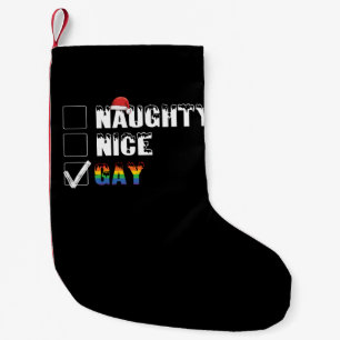 Stoute Nette Hommige Regenboog Pride LGBT Kerstcad Kleine Kerstsok