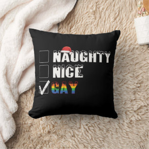 Stoute Nette Homoregenboog Trots LGBT Kerstcadeau Kussen