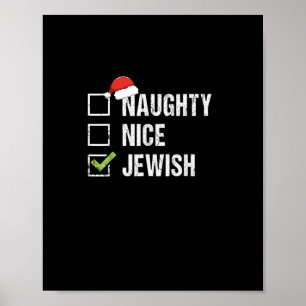 Stoute Nette Joodse Kerstman Kerstmis Poster