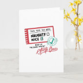 Stoute Nette Kerstmis Kaart (Gele Bloem)