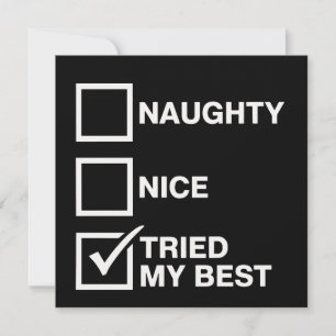 Stoute Nette Lijst Geprobeerd Mijn Best Santa Grap Feestdagenkaart