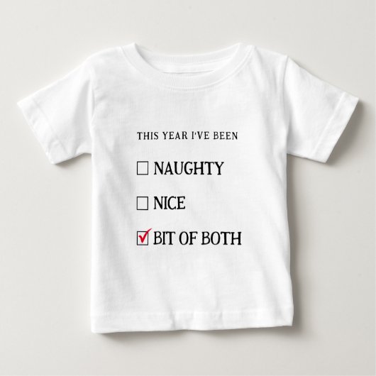 Stoute Nette Lijst Grappige Cute Kerst Baby (Voorkant)