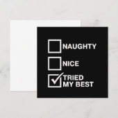 Stoute Nette Lijst Heb Me Beste Santa Funny Kerstm Kaart (Voorkant / Achterkant)