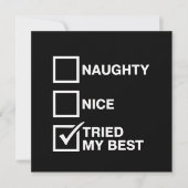 Stoute Nette Lijst Heb Me Beste Santa Funny Kerstm Kaart (Voorkant)