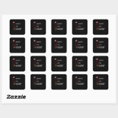 Stoute Nette Poging Gemaakt Grappige Kerstlijst Vierkante Sticker (Vel)