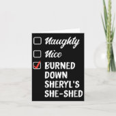 Stoute Nette Sheryls Schuur 1 afgebrand  Kaart (Voorkant)