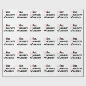 Stoute Nette Whiskey Kerstman Kerstlijst Cadeaupapier (Vlak)