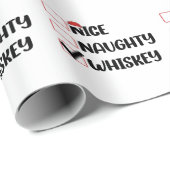 Stoute Nette Whiskey Kerstman Kerstlijst Cadeaupapier (Rol Hoek)
