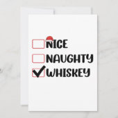 Stoute Nette Whisky Kerstman Kerstlijst Kaart (Voorkant)
