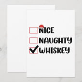 Stoute Nette Whisky Kerstman Kerstlijst Kaart (Voorkant / Achterkant)