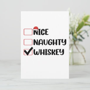 Stoute Nette Whisky Kerstman Kerstlijst Kaart