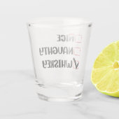 Stoute Nette Whisky Kerstman Kerstlijst Shot Glas (Achterkant)