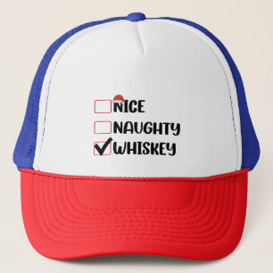 Stoute Nette Whisky Kerstman Kerstlijst Trucker Pet