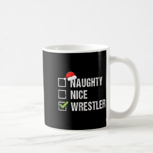 Stoute Nette Worstelaar Shirt Worstelen Kerstman C Koffiemok