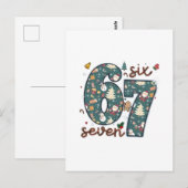 Stoute Nette Zes Zeven 67 Brainrot Kerstmis Briefkaart (Voorkant / Achterkant)